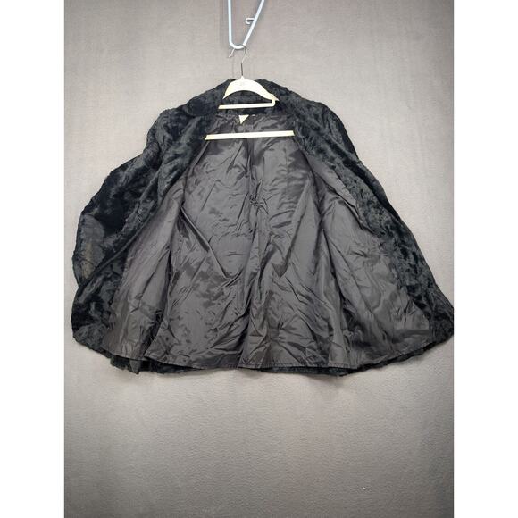 Vtg 50s 60s Fashion Wagon Jacket / Coat Minn. Woolen Mills Black Crushed Velvet - Picture 7 of 10